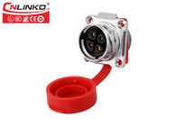4 Pin 25A Waterproof Power Connector Cnlinko M24 Metal Shell UL94-V0