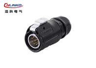 Cnlinko 9 Pin Waterproof LED Connector Zinc Alloy IP67 PBT For Signal Control